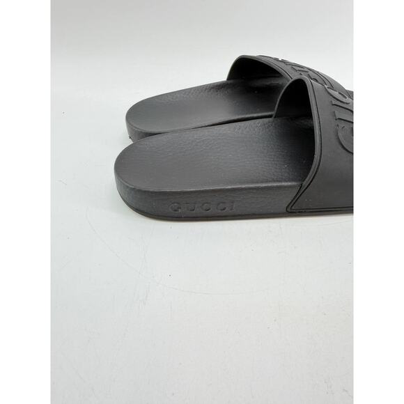 Gucci Logo Rubber Slide Sandals Black Men\'s EU 40 US 7 Pre-Owned main image 9